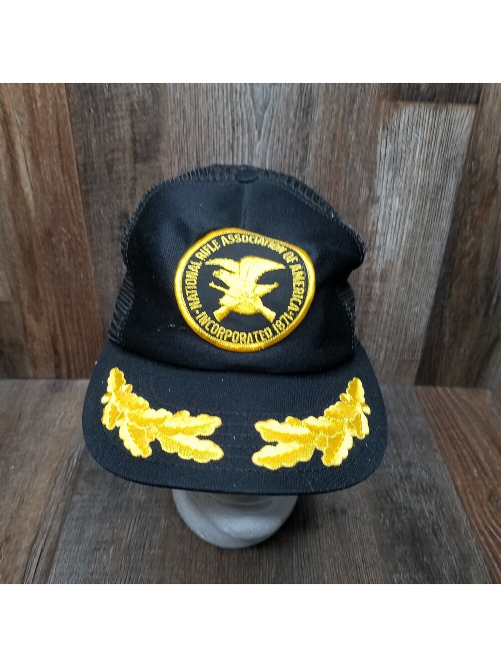 VTG NRA Trucker Hat W Scrambled Eggs Mesh Snap Back Hat Cap